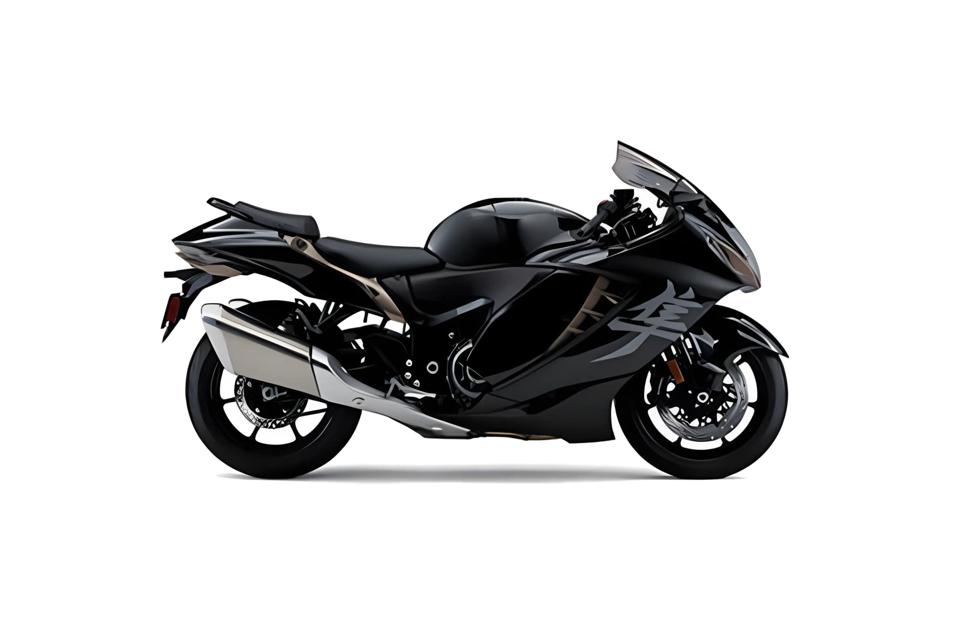 Suzuki Hayabusa Glass Sparkle Black And Metallic Mat Titanium Silver BLG color