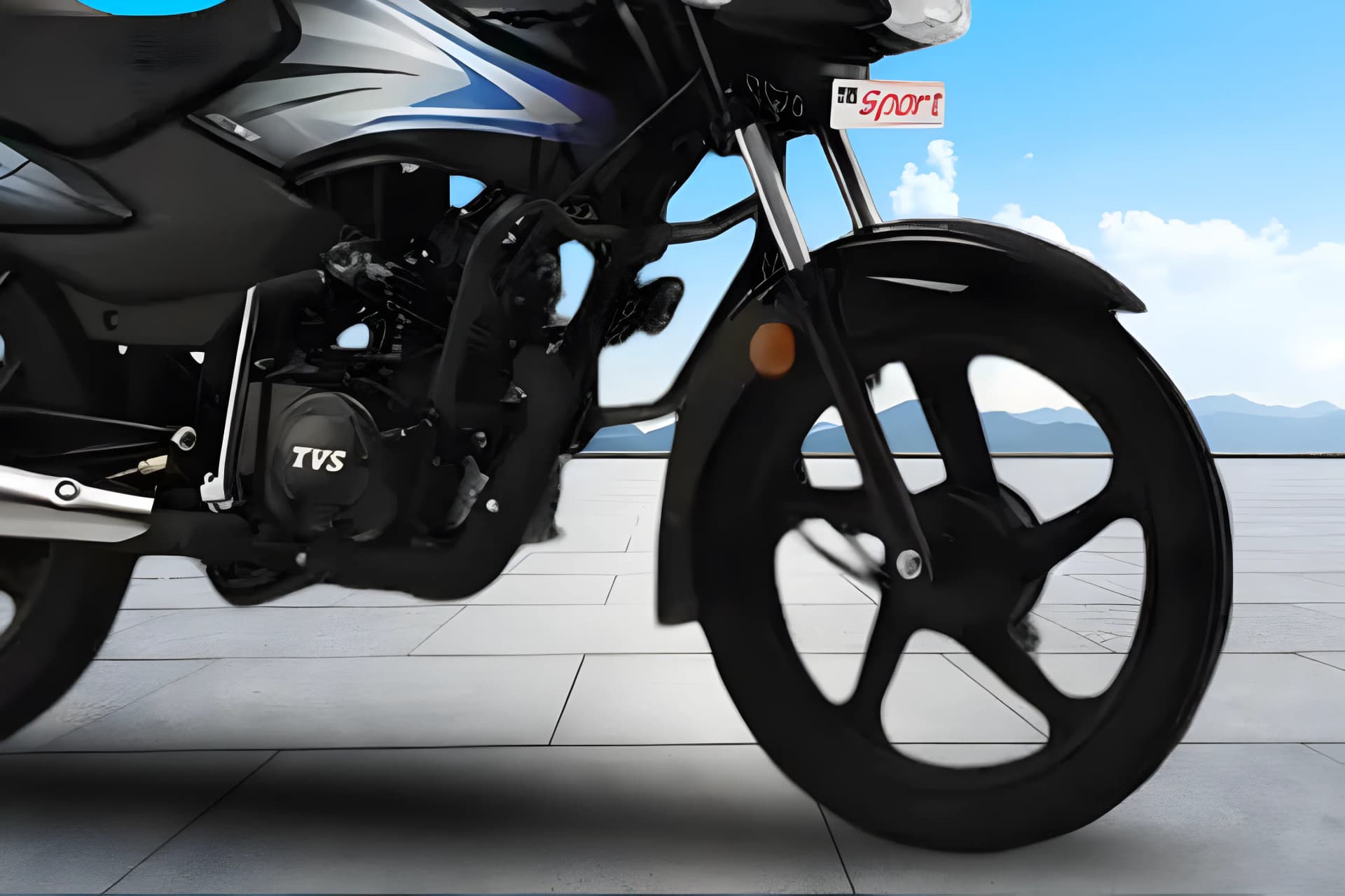 TVS Sport Front Wheel View
