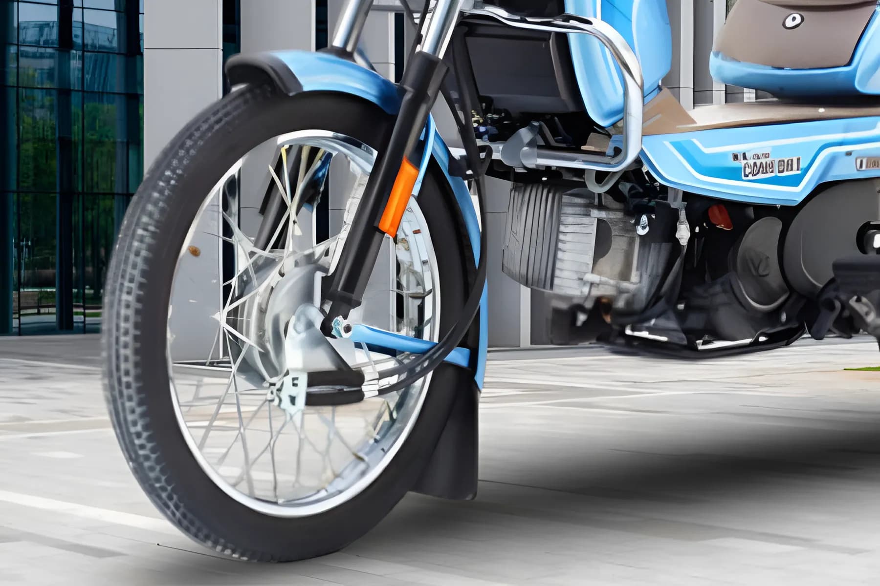 TVS XL 100 Comfort i-Touch Start Front Wheel View