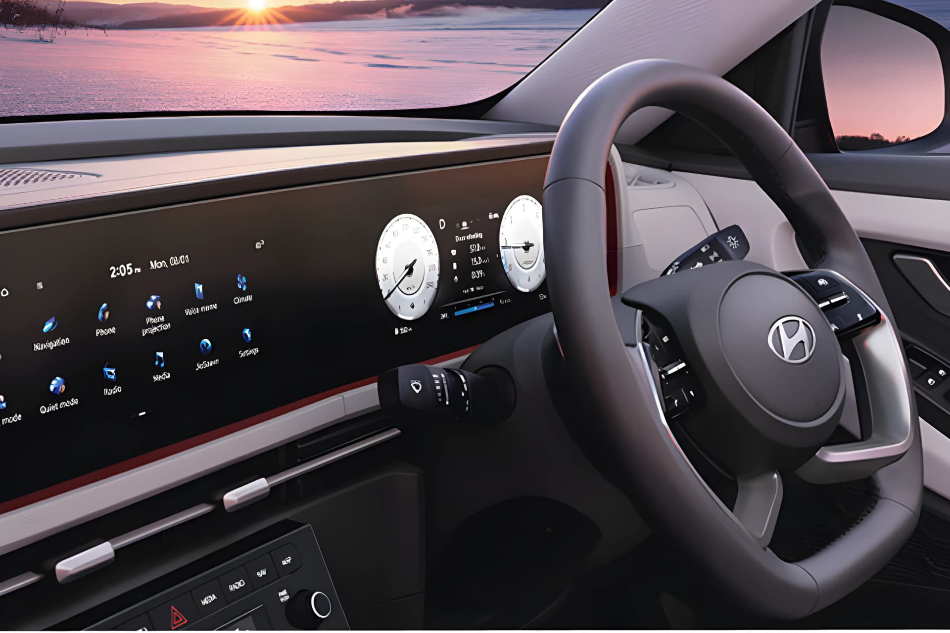 Tata Harrier EV Infotainment System View