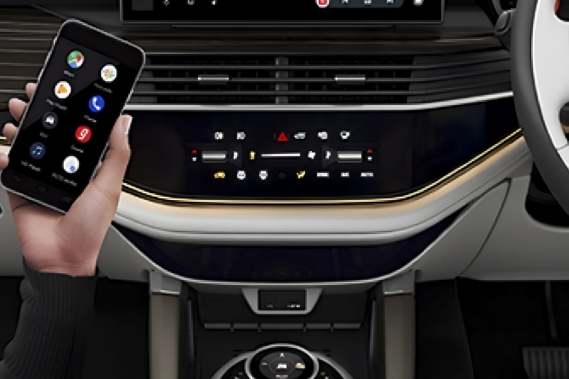 Tata Safari Phone Connectivity View