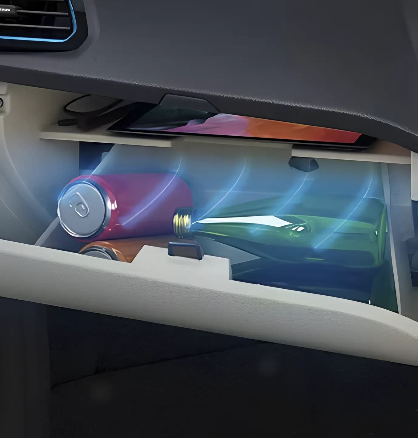 Tata Tigor EV Cooling Dashboard Storage view