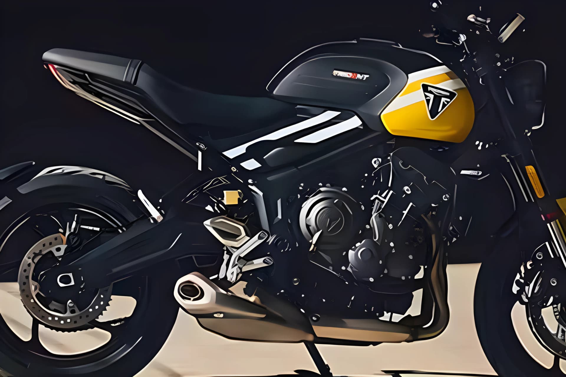 Triumph Trident 660 Exhaust Pipe View