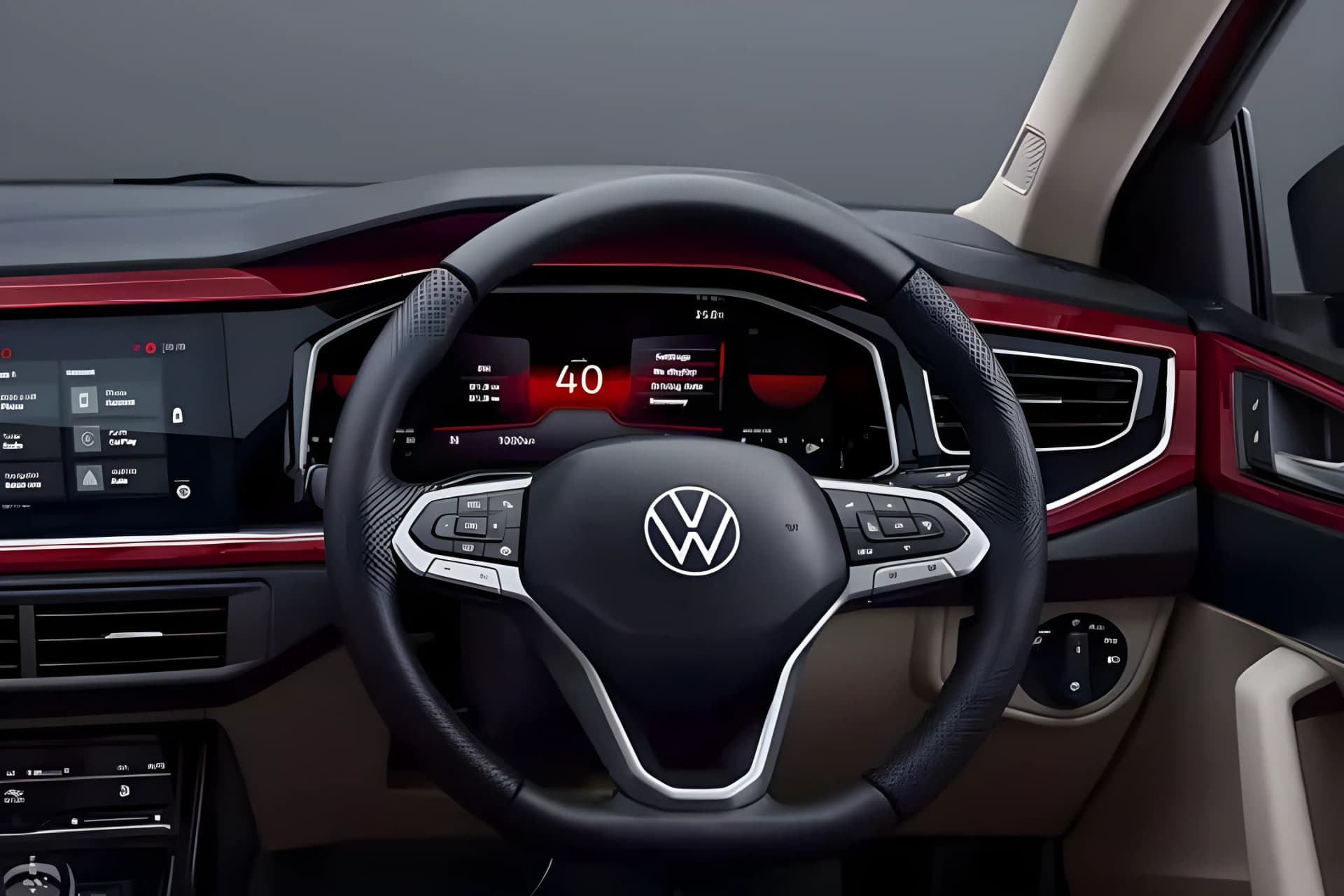 Volkswagen Virtus Chrome Digital Cluster View
