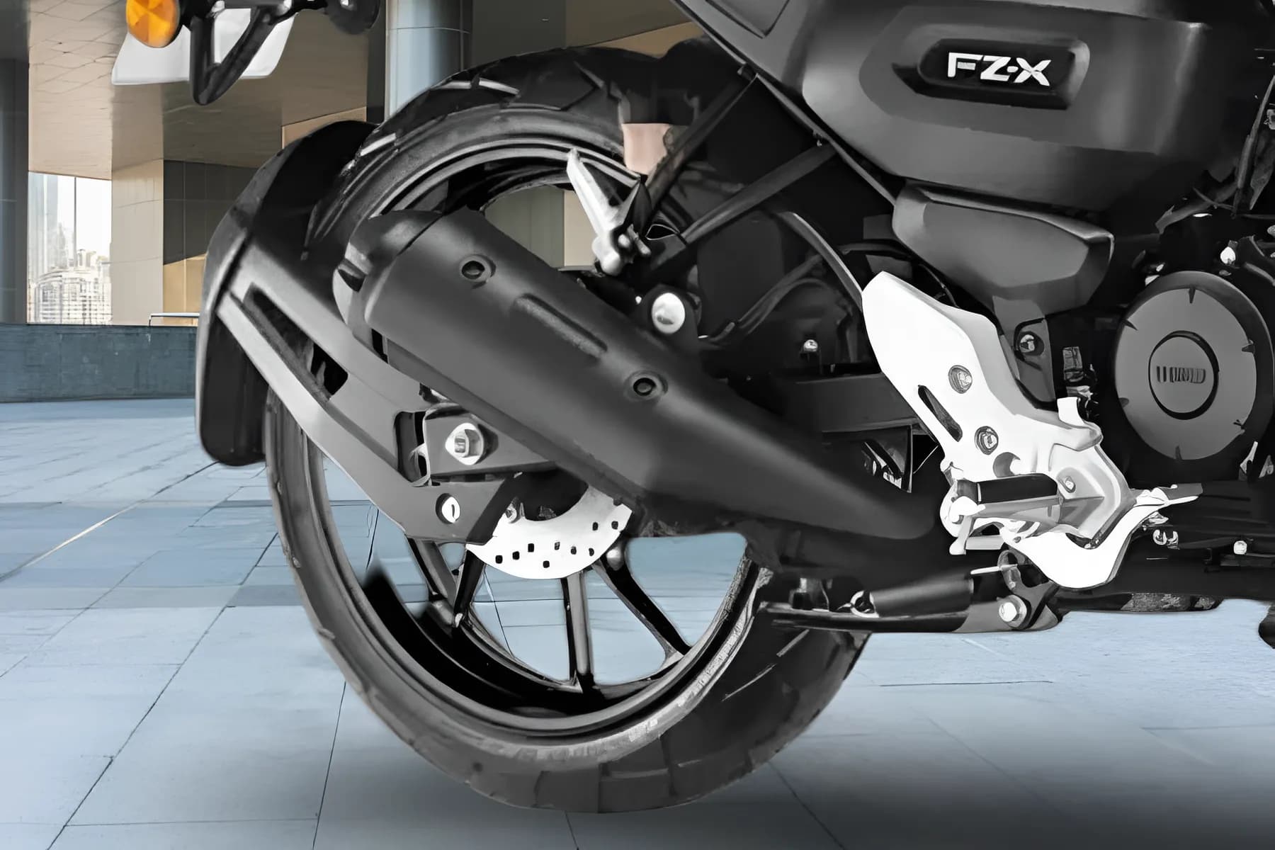 Yamaha FZ X Hybrid Silencer View