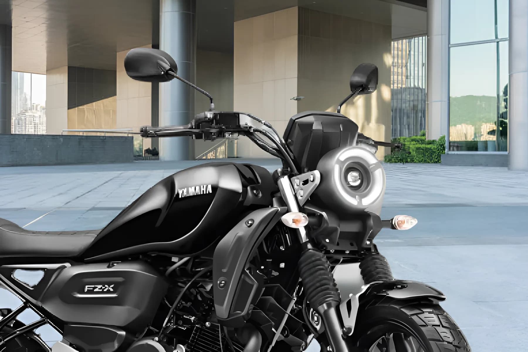 Yamaha FZ X Hybrid Front Headlight View